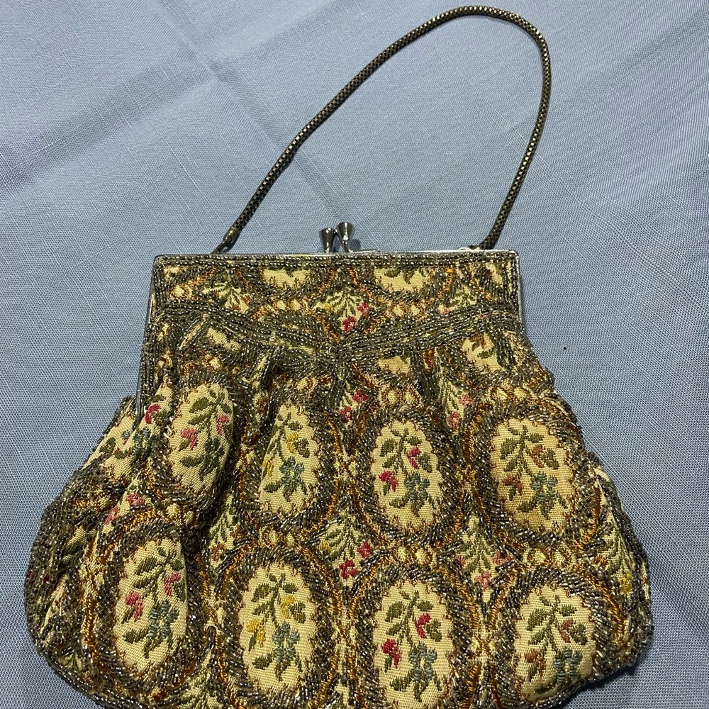 Vintage small hand beaded purse